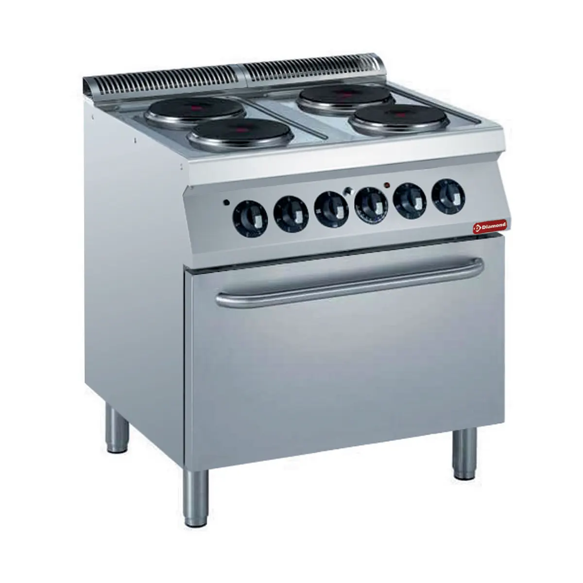 Fourneau électrique 4 plaques, four électrique GN 2/1