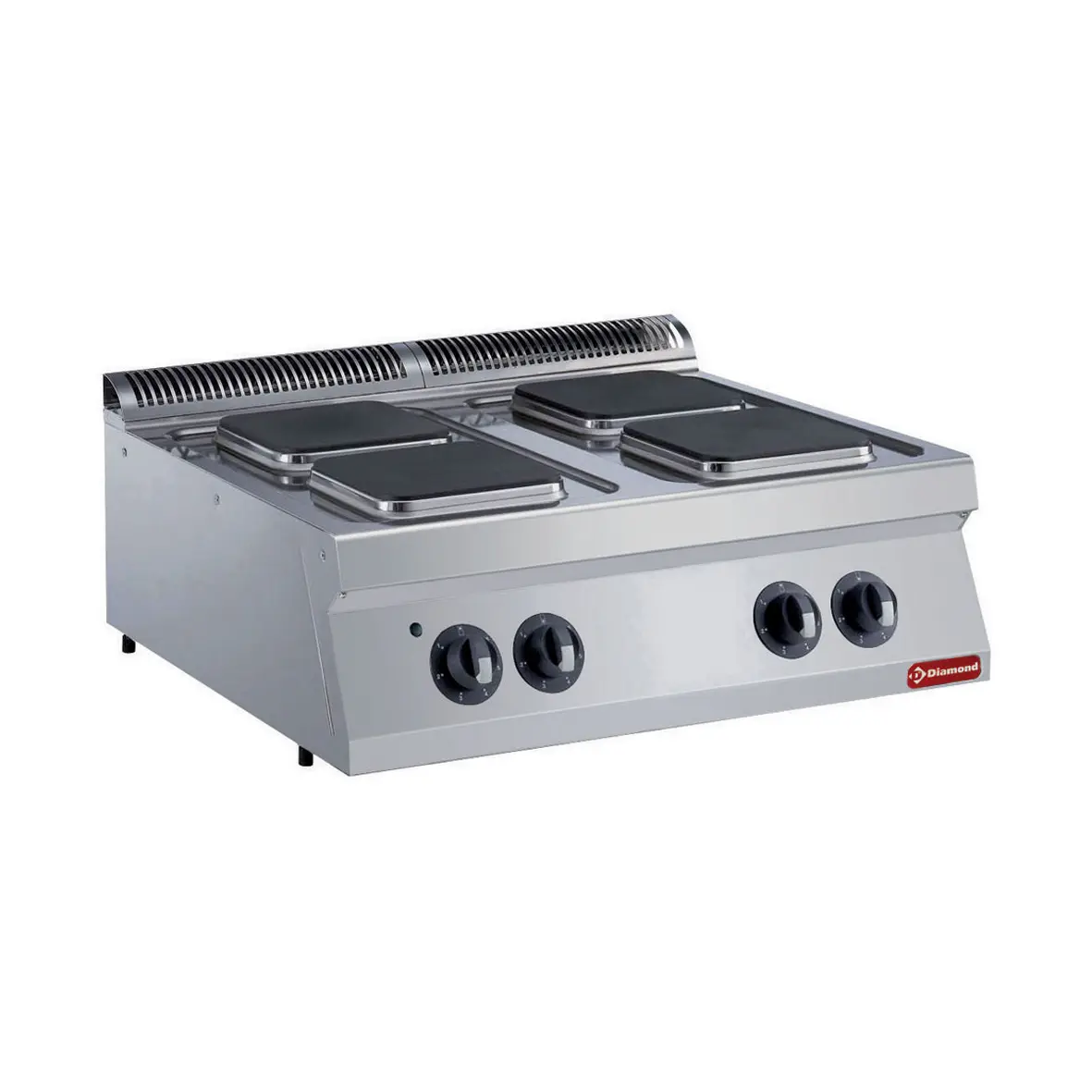 Cuisinière électrique, 4 plaques carrées -TOP-