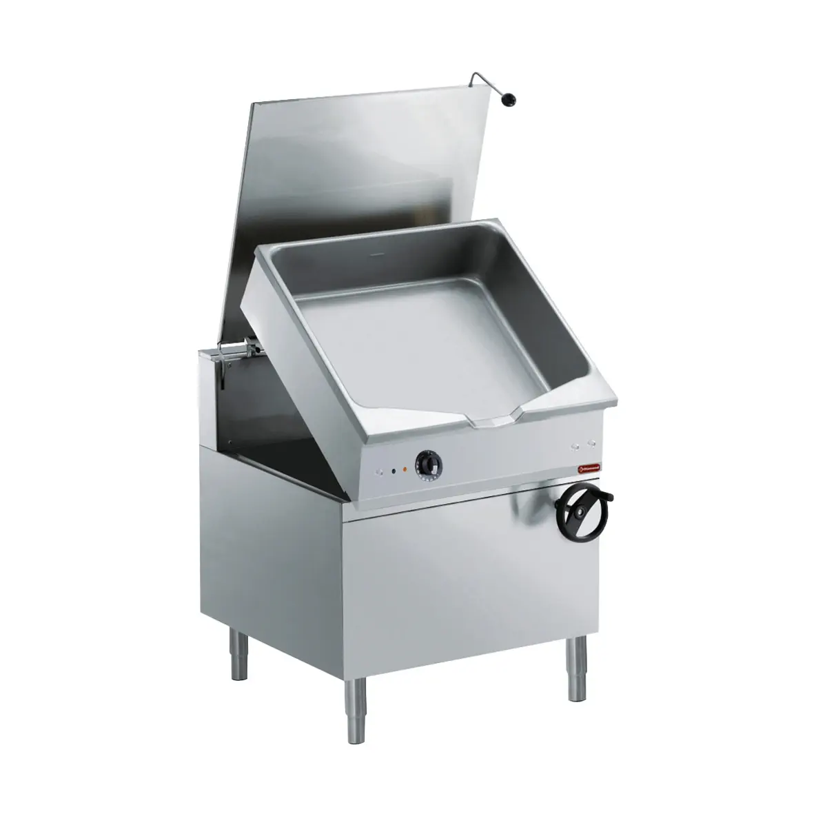 Sauteuse électrique basculante autom., cuve en "Duomat" 100 L., sur meuble