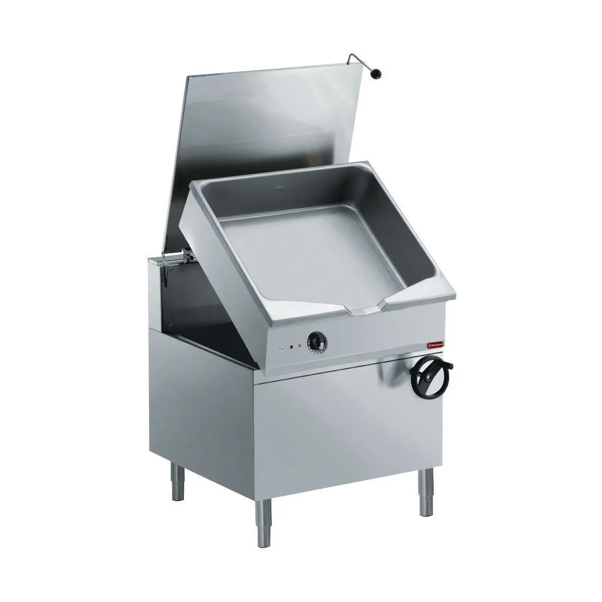 Sauteuse électrique basculante, cuve en "Duomat" 80 L., sur meuble