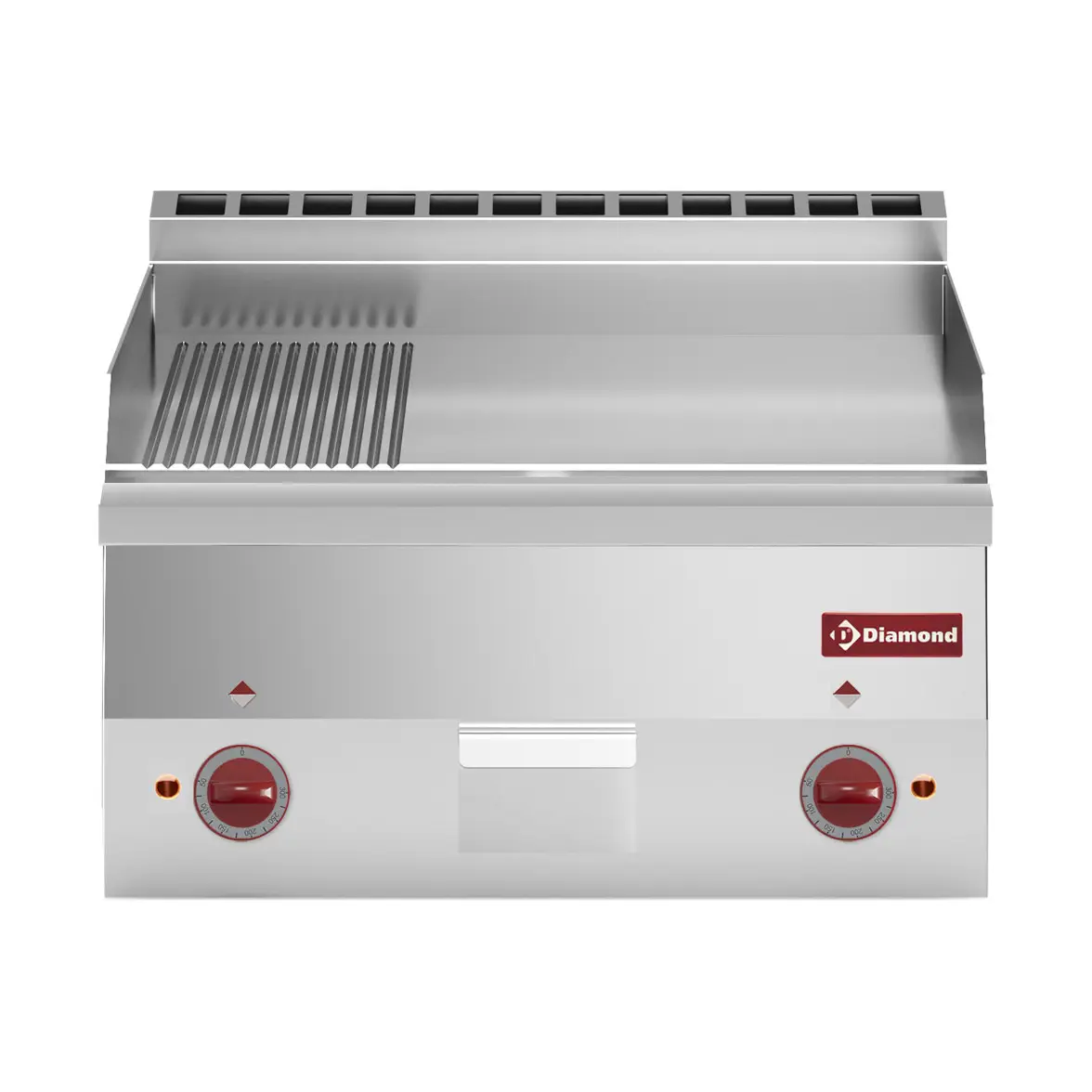 Plaque de cuisson électrique, 2/3 lisse et 1/3 nervurée -Top-