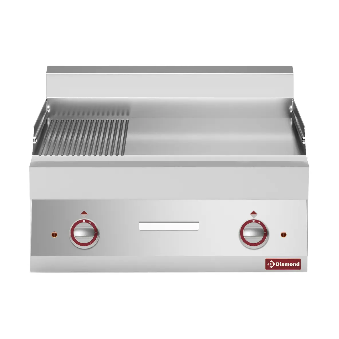 Plaque de cuisson électrique 2/3 lisse et 1/3 rainurée -Top-