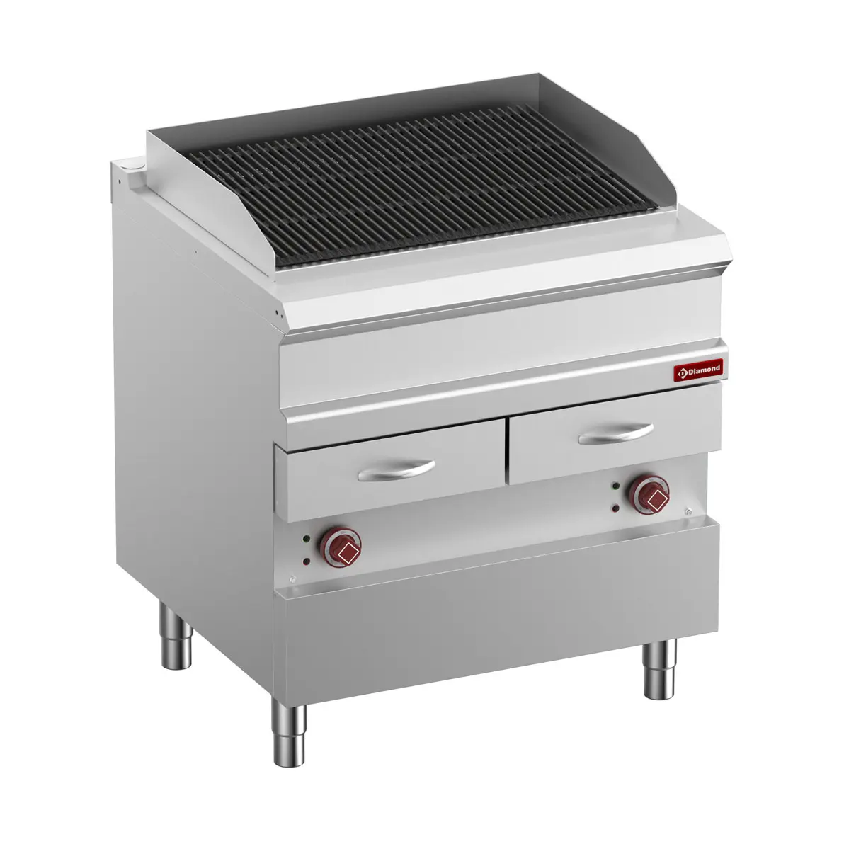 Grill Vapeur électrique, grille en fonte "double face", module 1/1