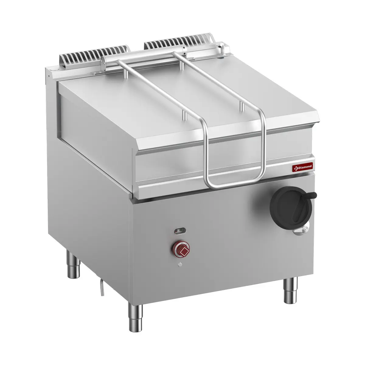 Sauteuse basculante électrique, cuve inox 80lit. sur meuble