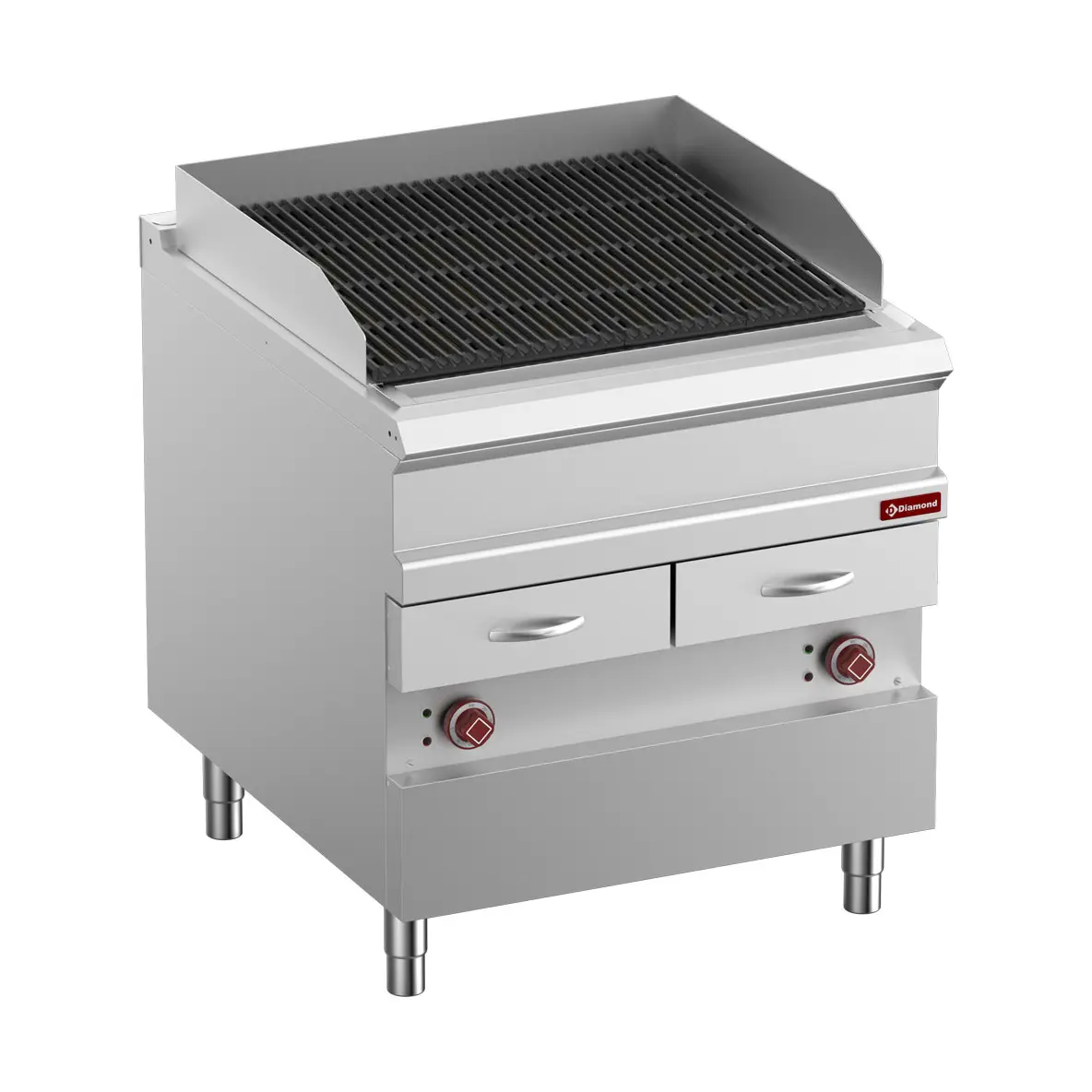 Grill Vapeur électrique, grille en fonte "double face", module 1/1