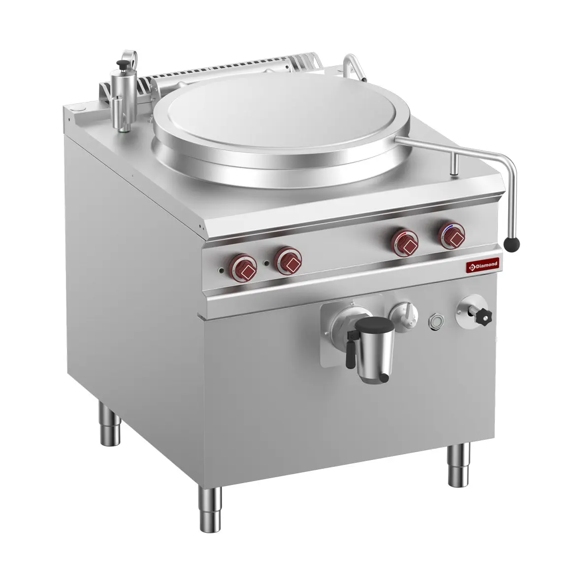 Marmite électrique, cuve 100 lit. chauffage indirect, sur meuble