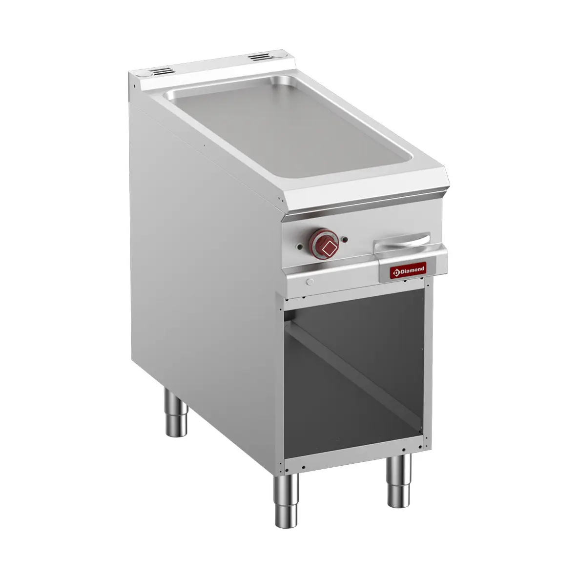 Plaque de cuisson lisse électrique module 1/2, armoire ouverte