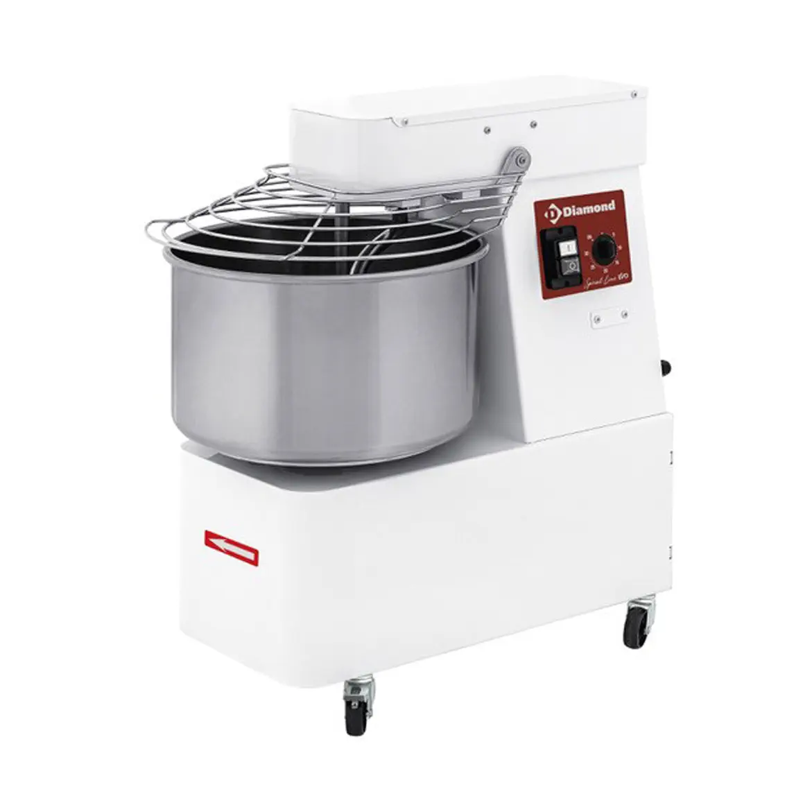 Pétrin à spirale 33 litres, timer, sur roues