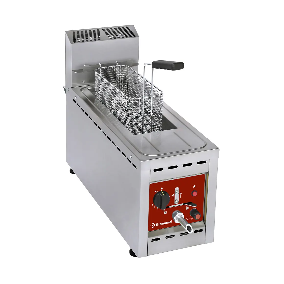 Friteuse gaz, 1 cuve 8 lit., à TOP