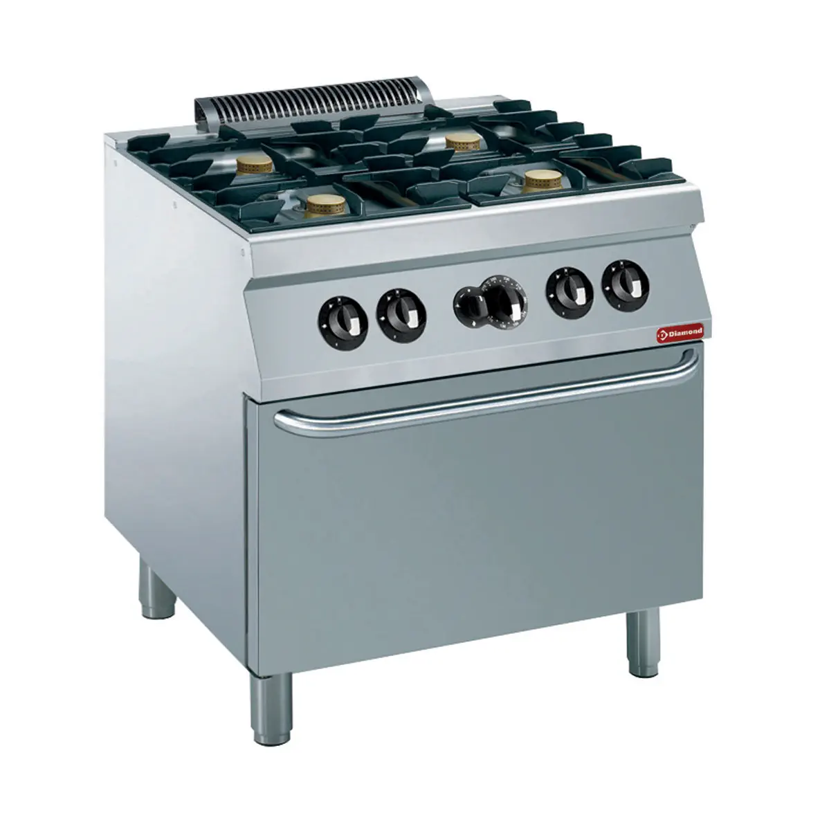 Founeau 4 feux 5,5 kW, four gaz GN 2/1