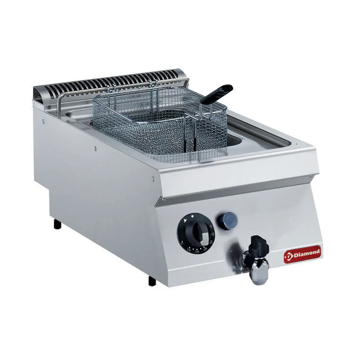Friteuse gaz, cuve en "Y" 7 litres, brûleurs extérieurs -TOP-
