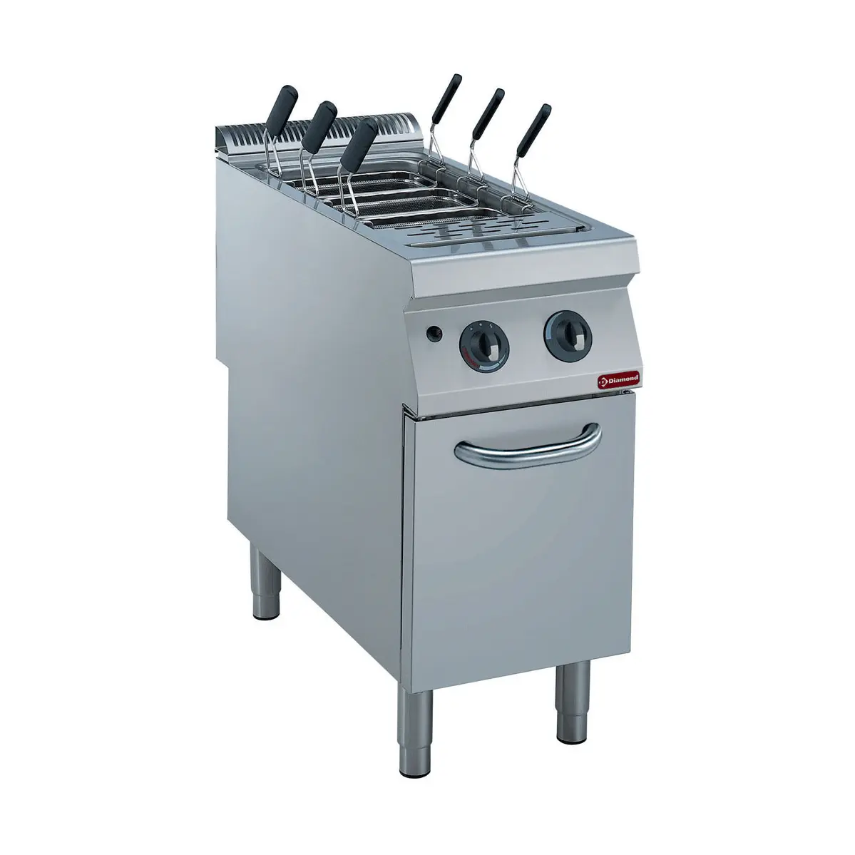 Cuiseur à pâtes gaz, 1 cuve GN 1/1, sur meuble (sans paniers)