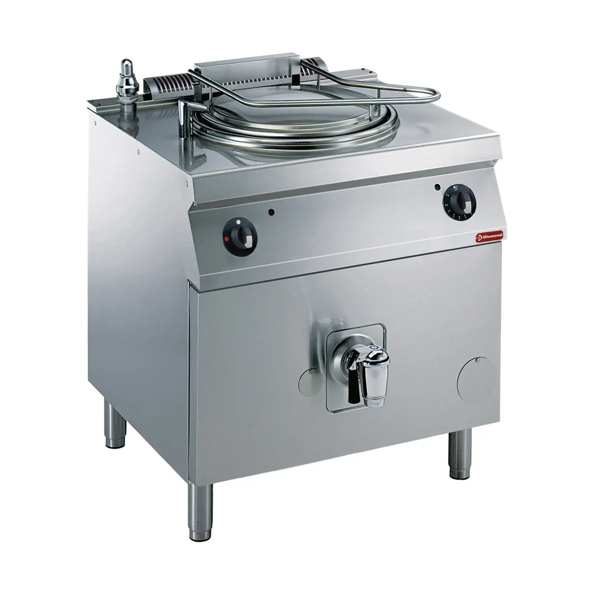 Marmite gaz 150 litres, chauffage indirect, sur meuble