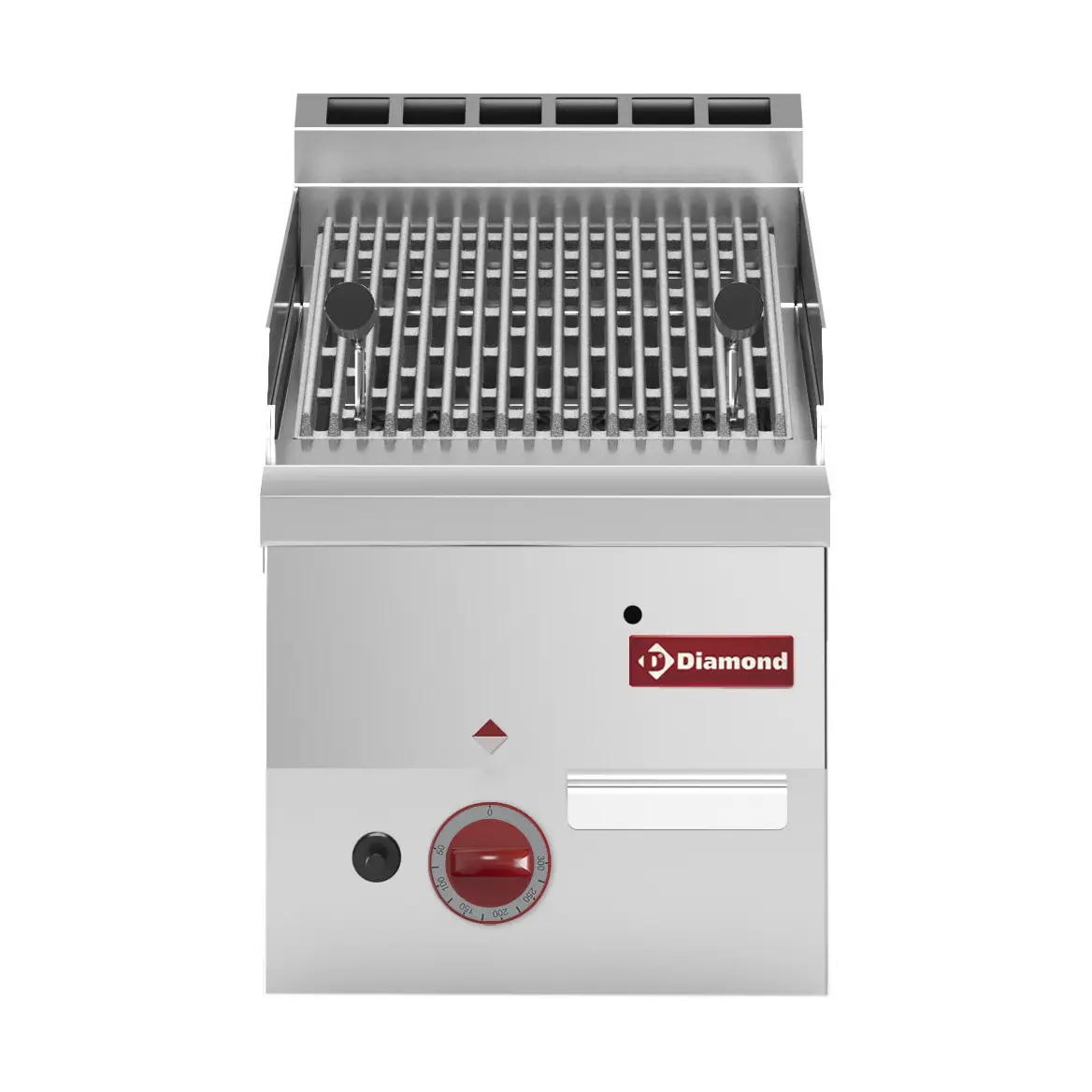 Grill pierres de lave gaz avec grille de cuisson en fonte -Top-