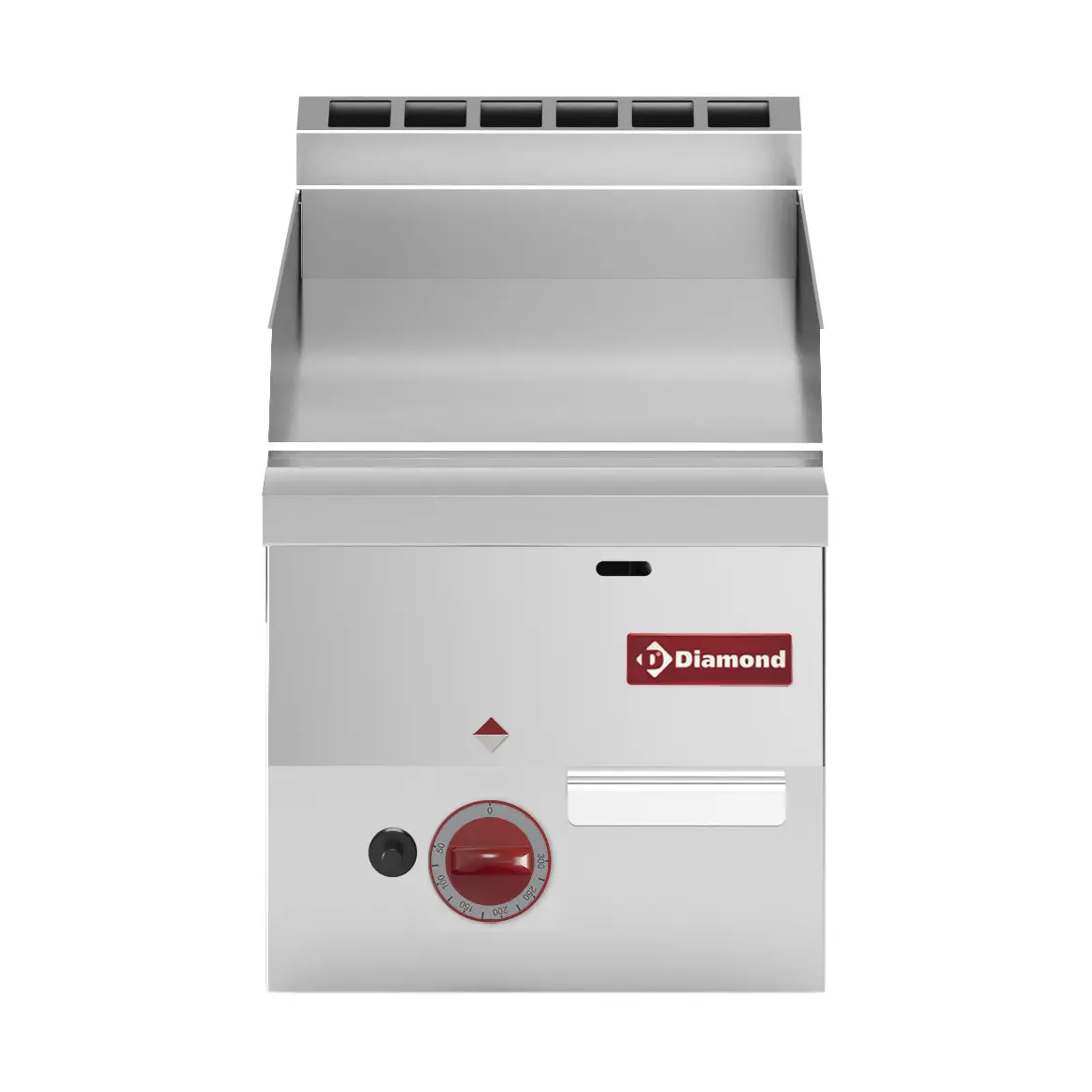 Plaque de cuisson gaz, surface lisse "chrome" -Top-