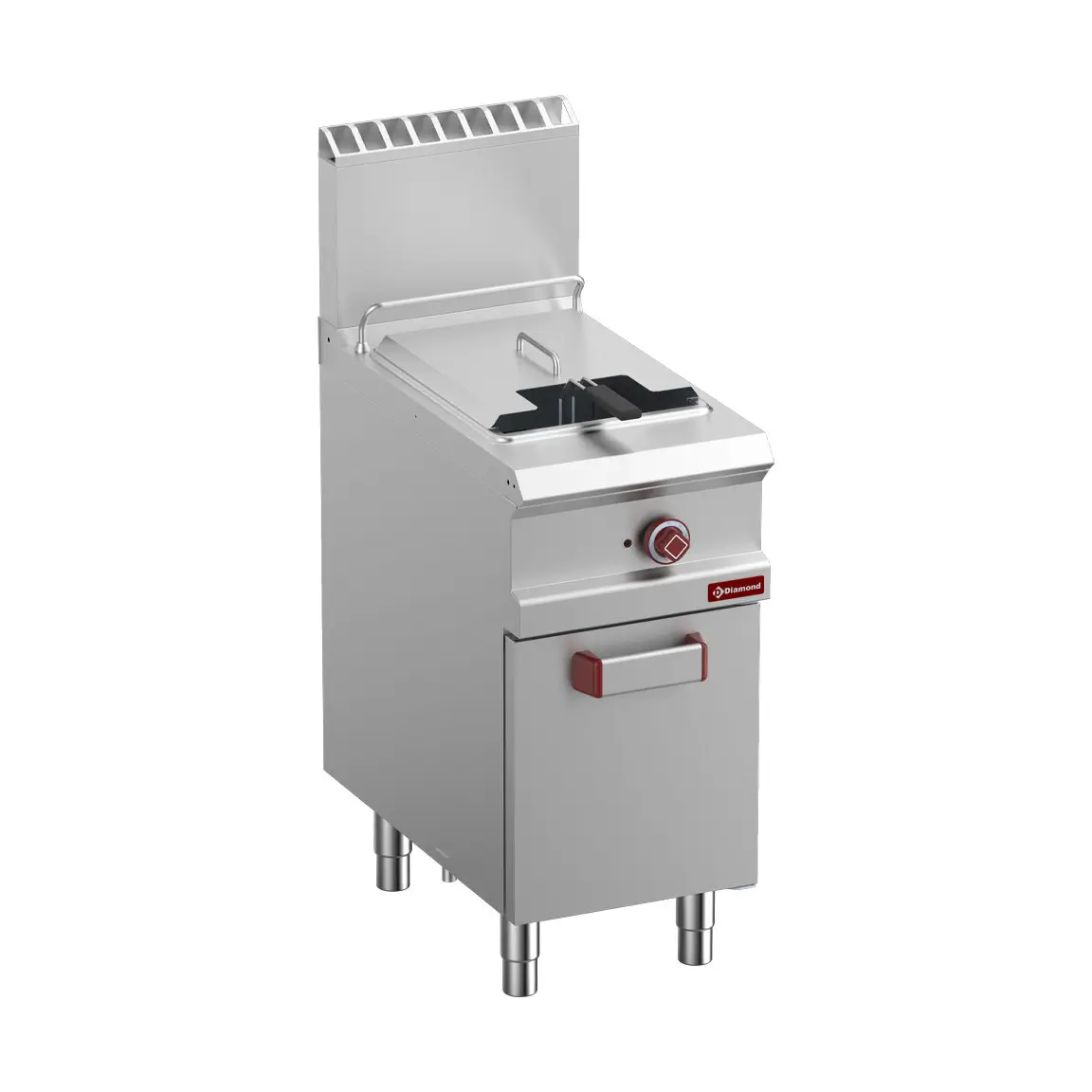 Friteuse gaz 1 cuve "Y" 14 litres sur armoire