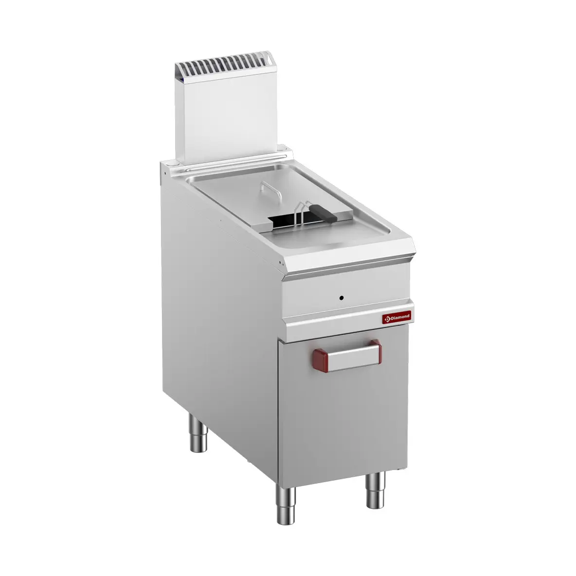 Friteuse gaz 1 cuve 18 lit. (18 kW) sur meuble fermé