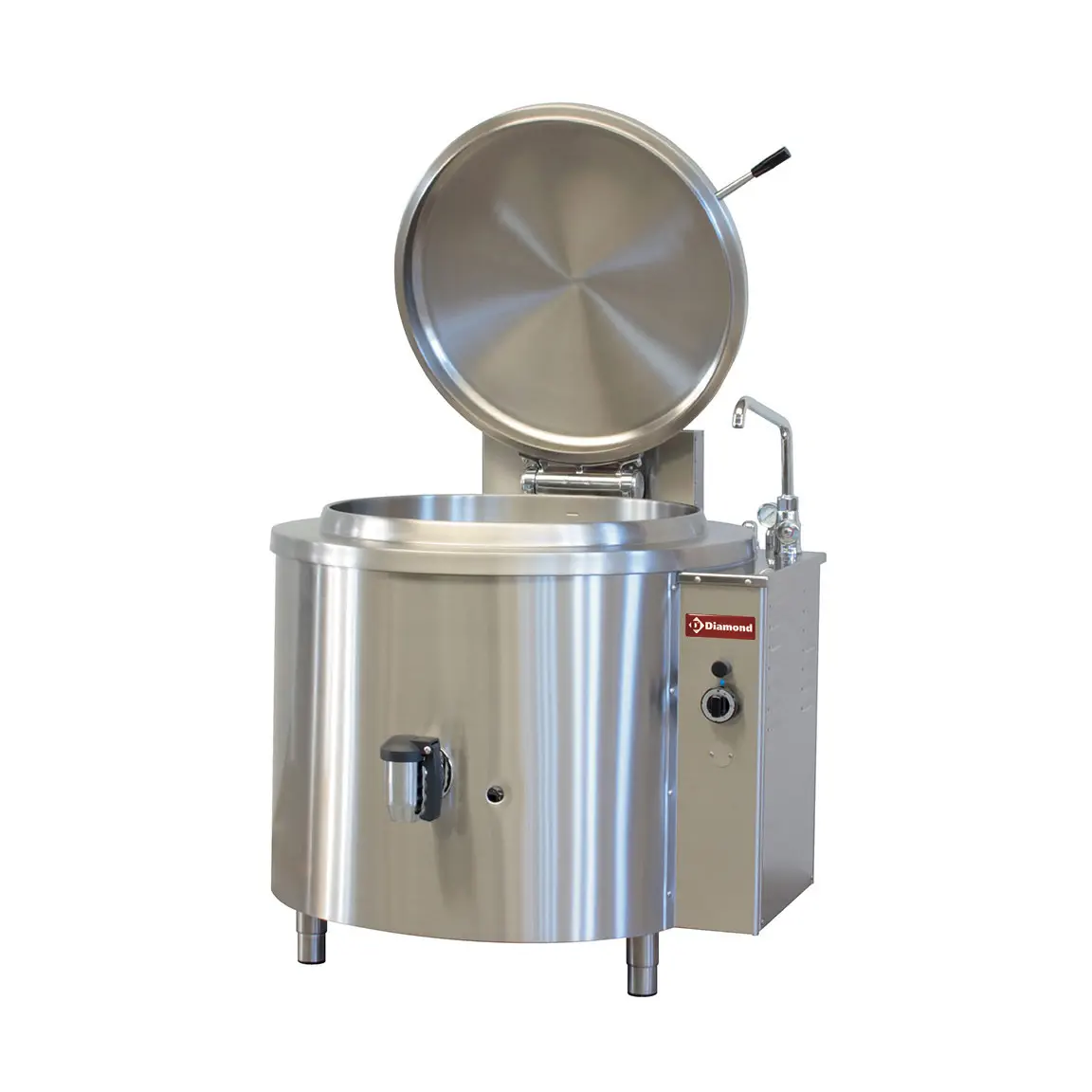 Marmite ronde gaz 200 litres, chauffage indirect