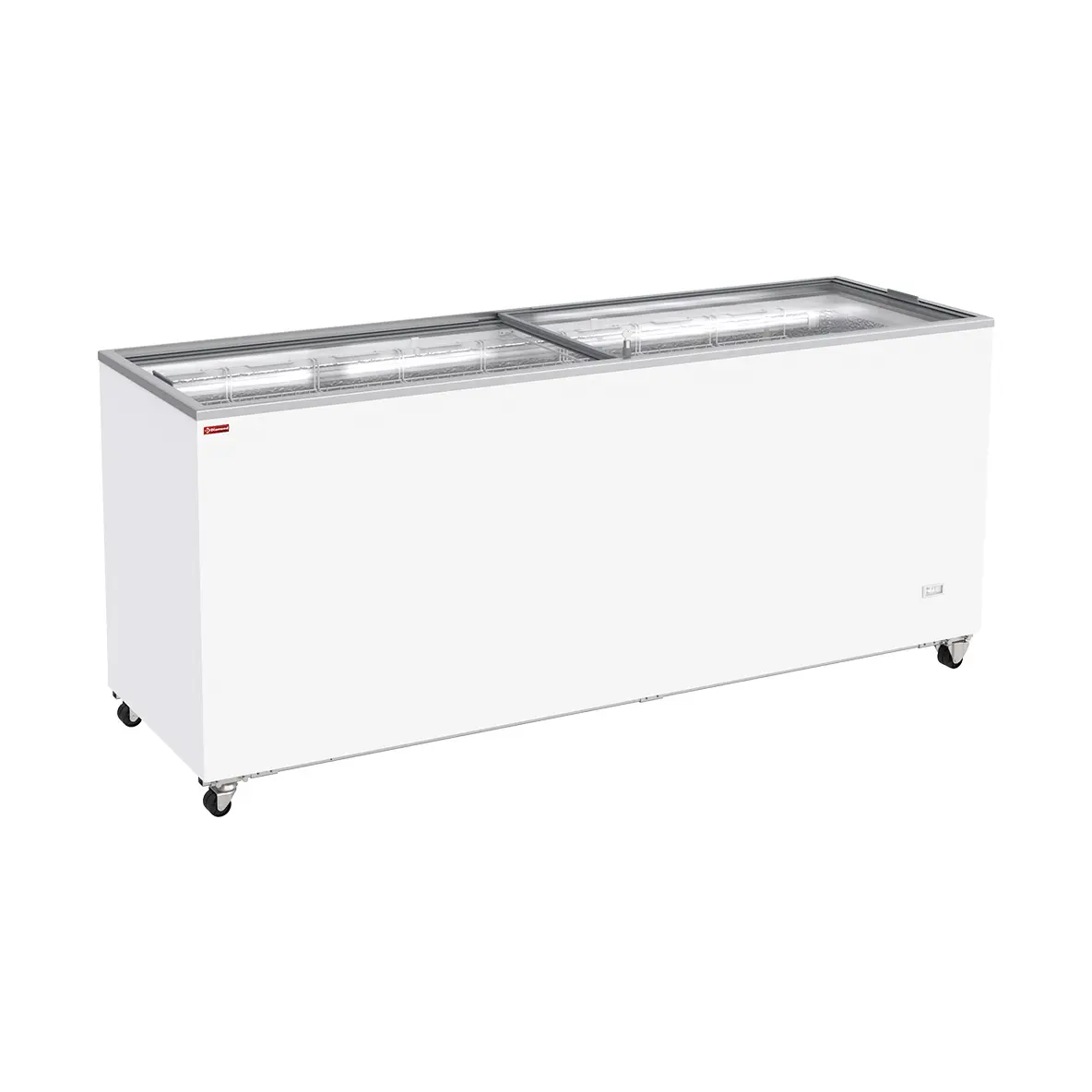 Conservateur bahut, 672 litres, couvercles coulissants sur roulettes - 2050 x 635 mm