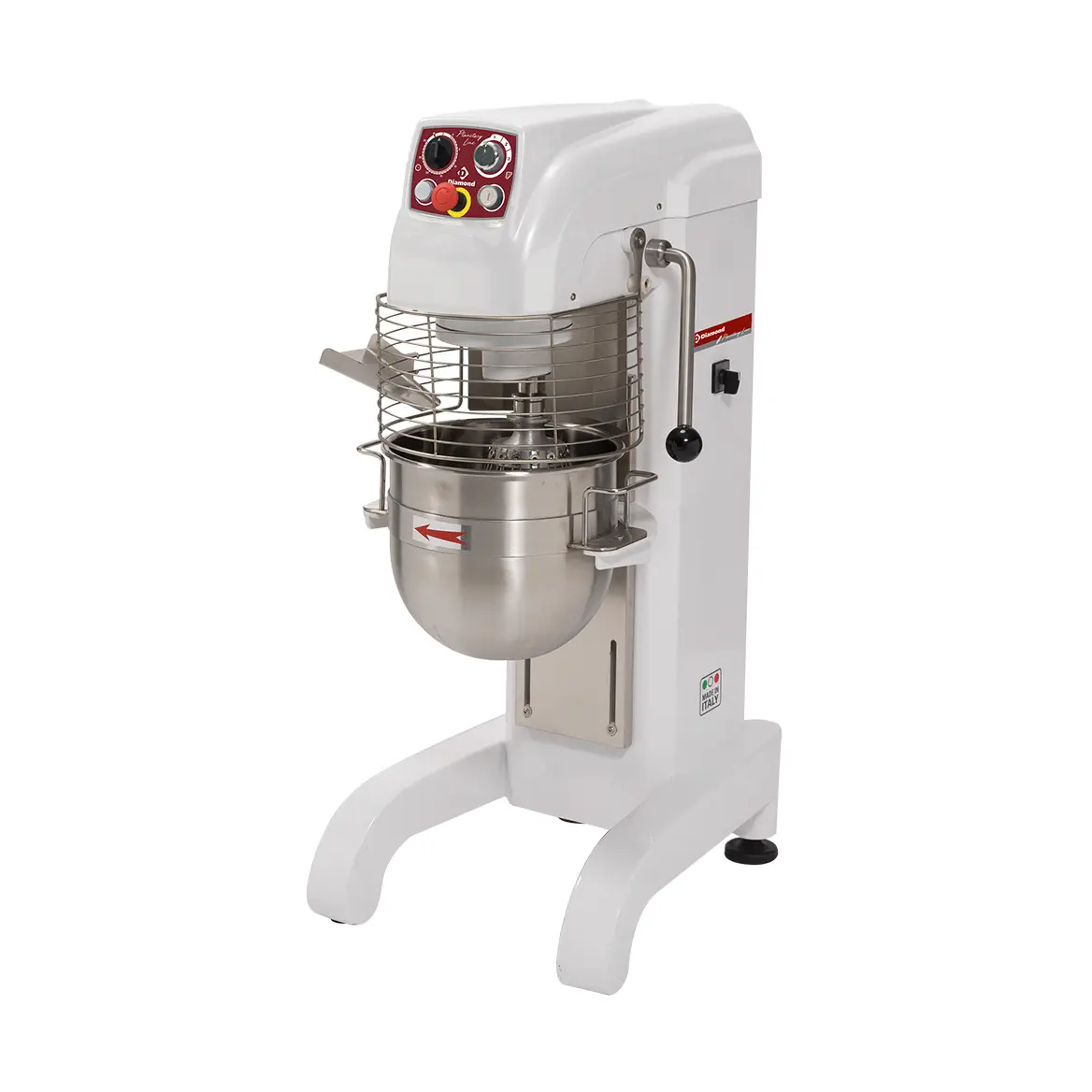 Batteur-mélangeur, base haute, 20 litres, 3 vitesses.