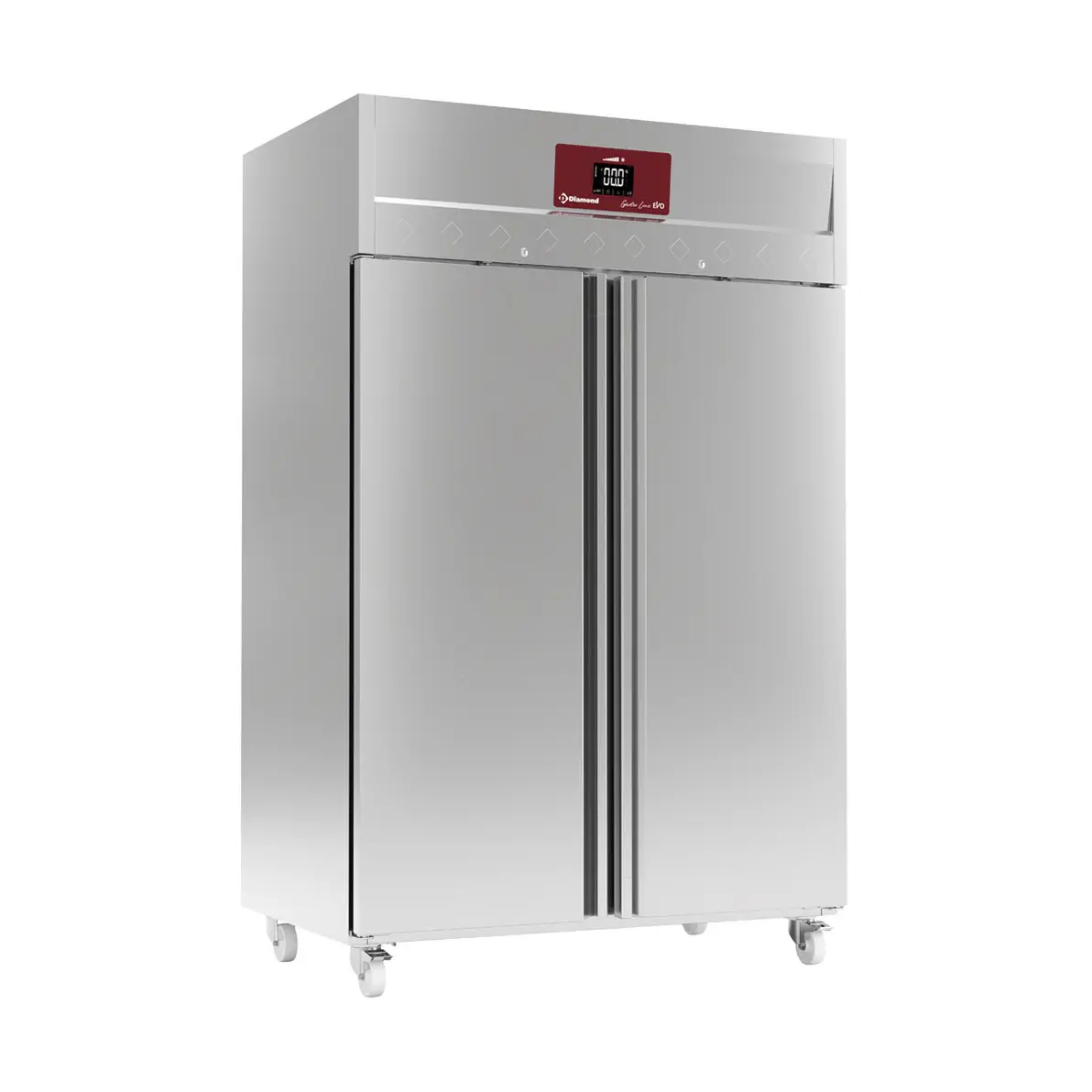 Armoire frigorifique ventilée 1400 Lit. 2 portes GN 2/1, sur roues