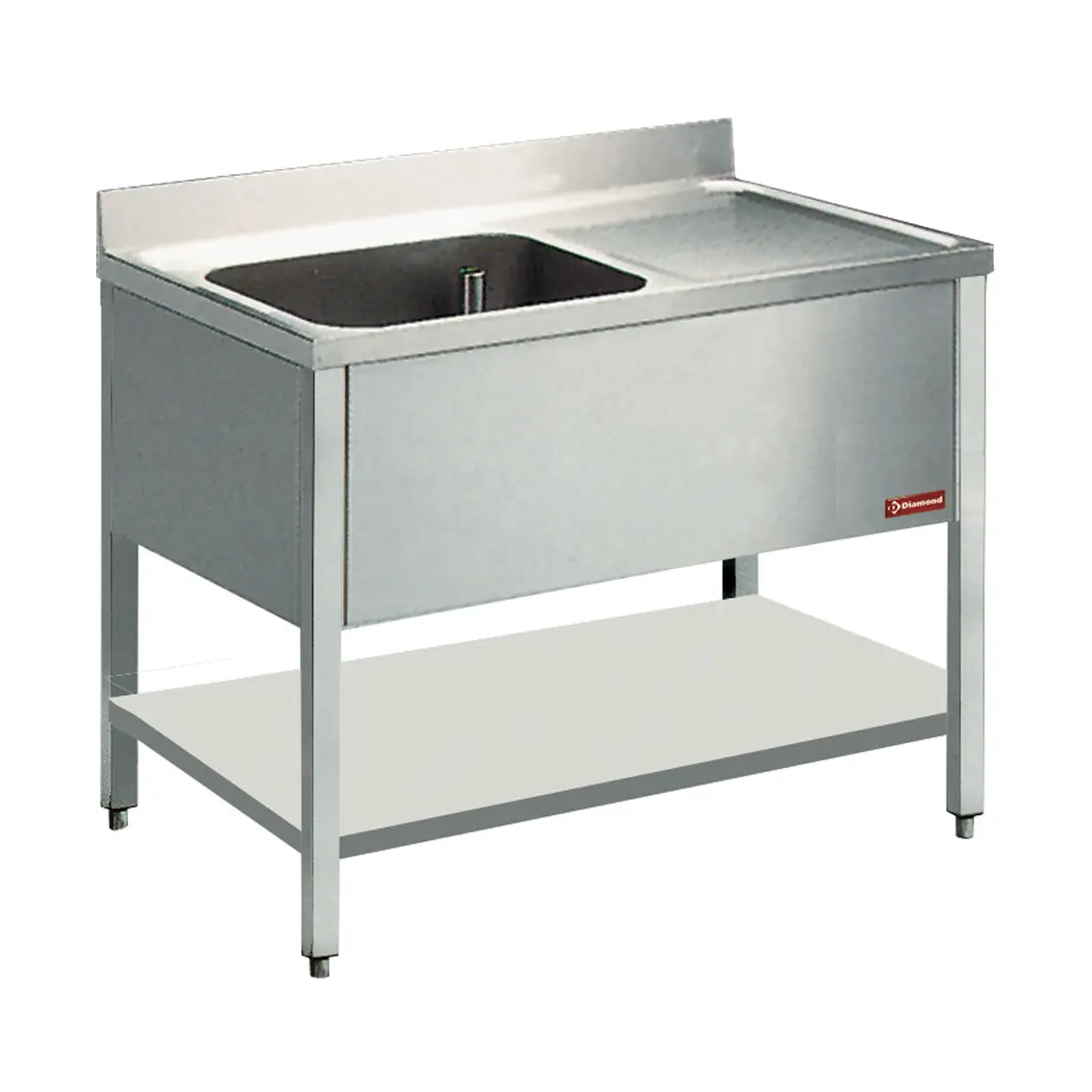 Plonge 1 cuve et 1 égouttoir - 1200 x 600 mm