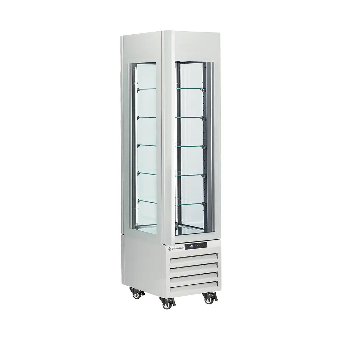 Vitrine "FULL vitrée" 260 Lt., 5 niveaux en verre, ventilée -ICE CREAM & PASTRY - BLANC