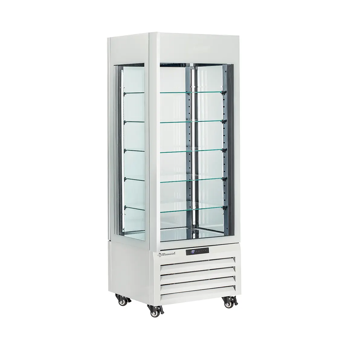 Vitrine "FULL vitrée" 440 Lt., 5 niveaux en verre, ventilée - ICE CREAM & PASTRY - BLANC