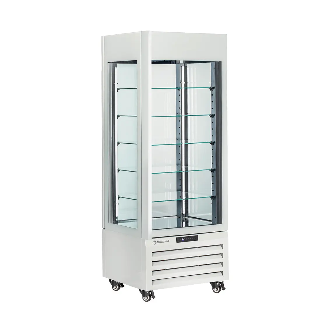 Vitrine "FULL vitrée" 440 Lt., 5 niveaux en verre, ventilée - CHOCOLATE - BLANC