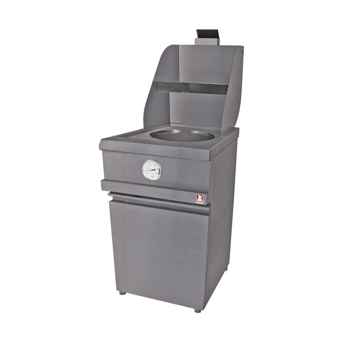 Friteuse gaz HEAVY DUTY, 1 cuve ronde, mécanique