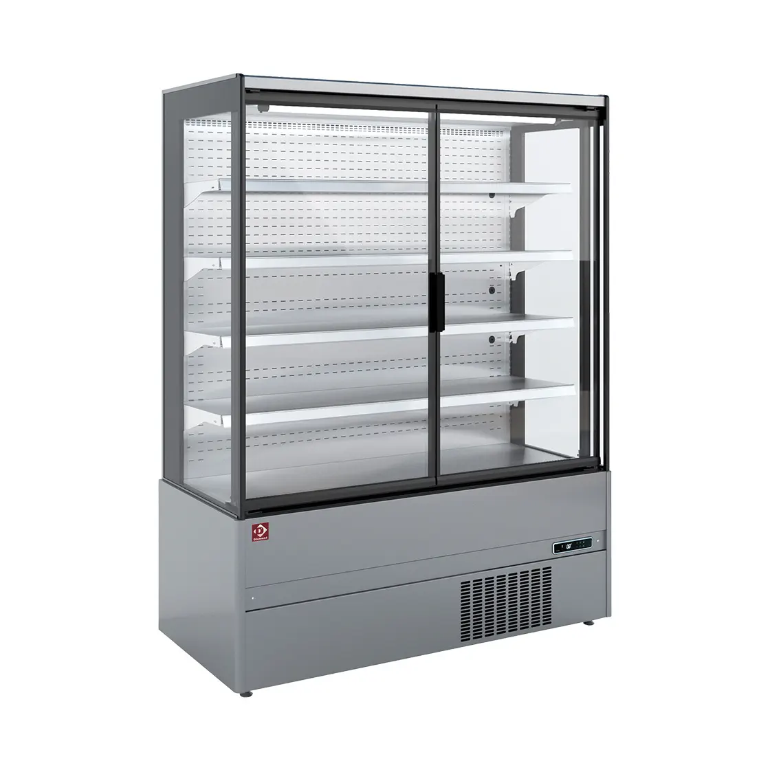 Meuble mural réfrigéré, libre-service, portes battantes - FULL INOX - 1310 x 665 mm