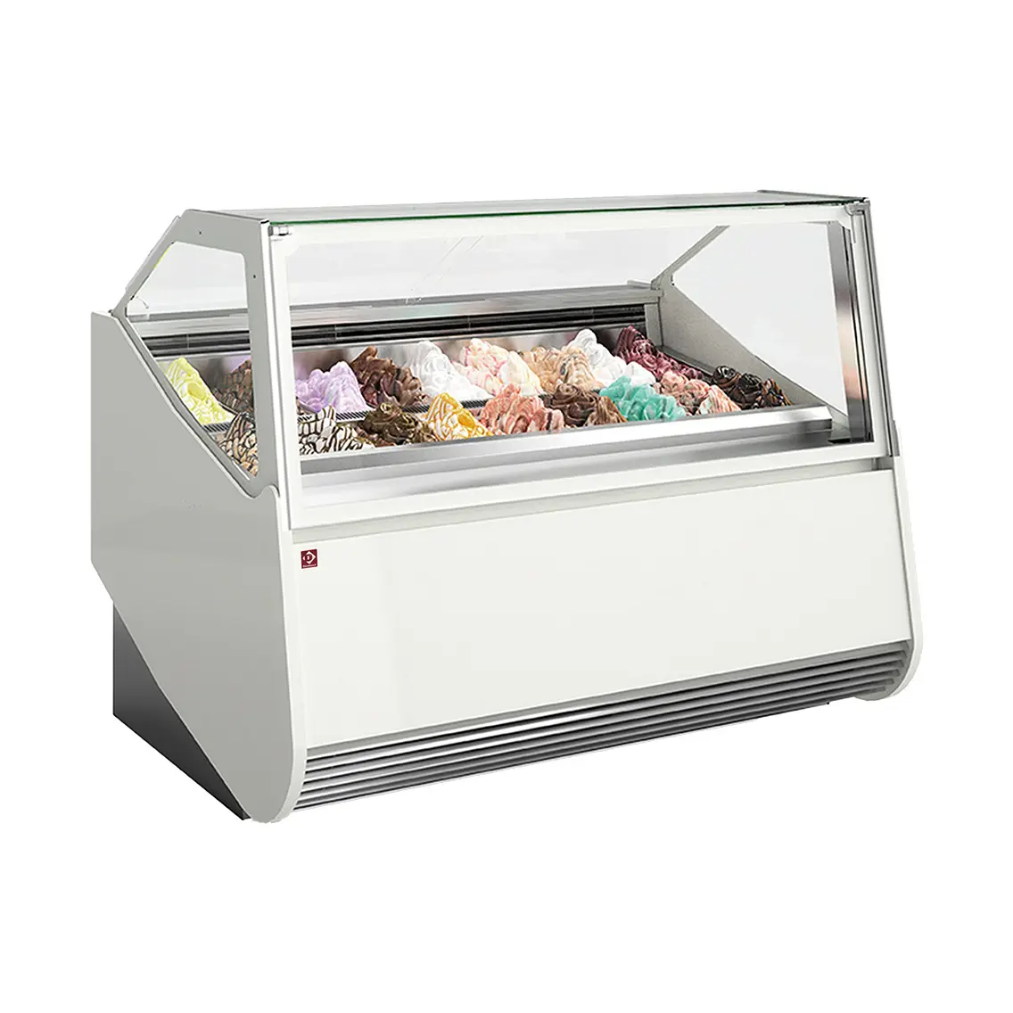 Comptoir à crème glacée 12 bacs inox (360x165) - 1105 x 1150 mm