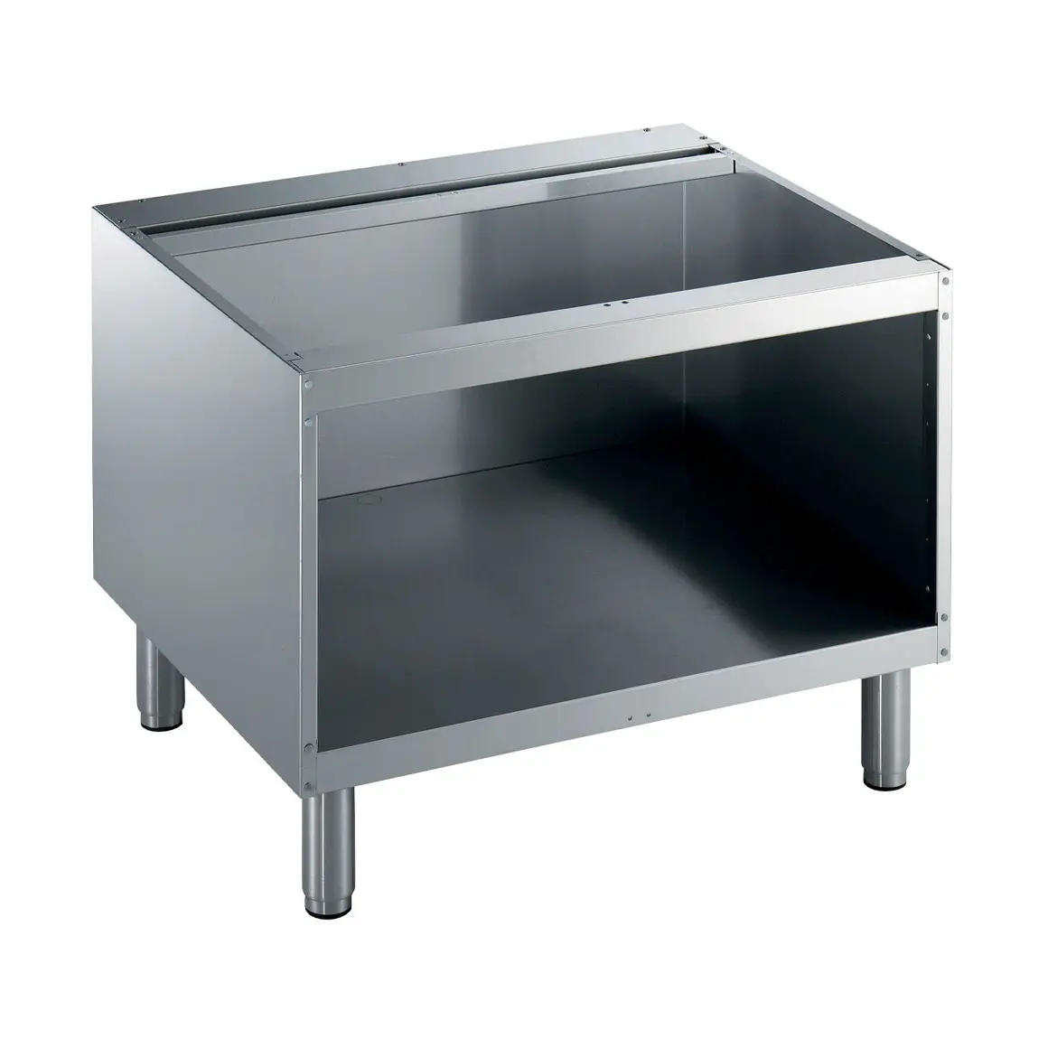 Soubassement ouvert, 800 mm, inox AISI 304
