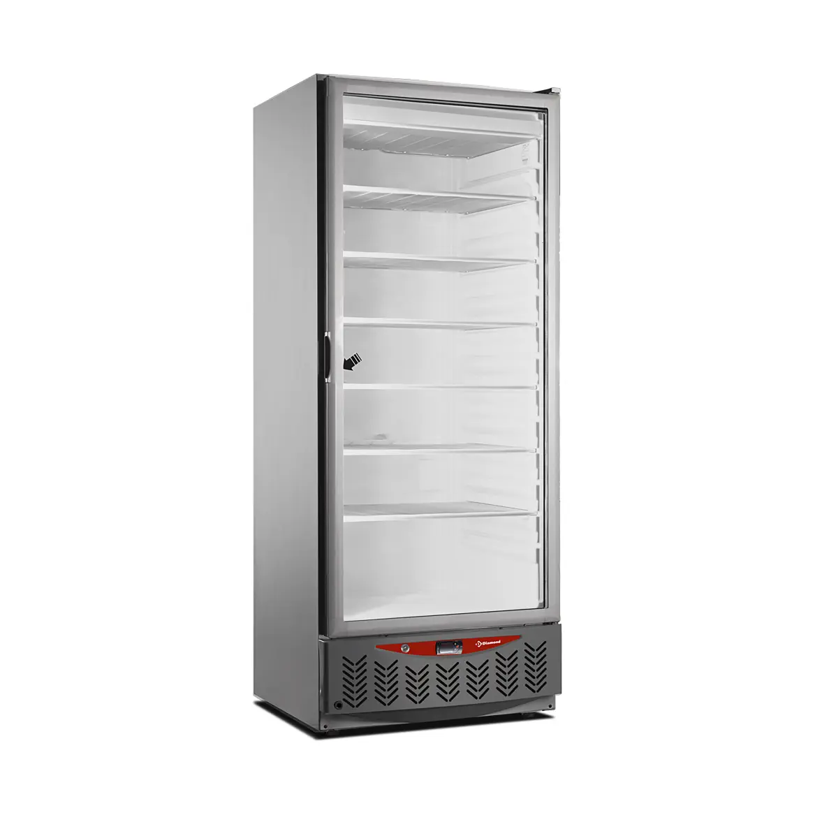 Congélateur statique, vitrée, 525 litres, GN2/1+600x400, inox