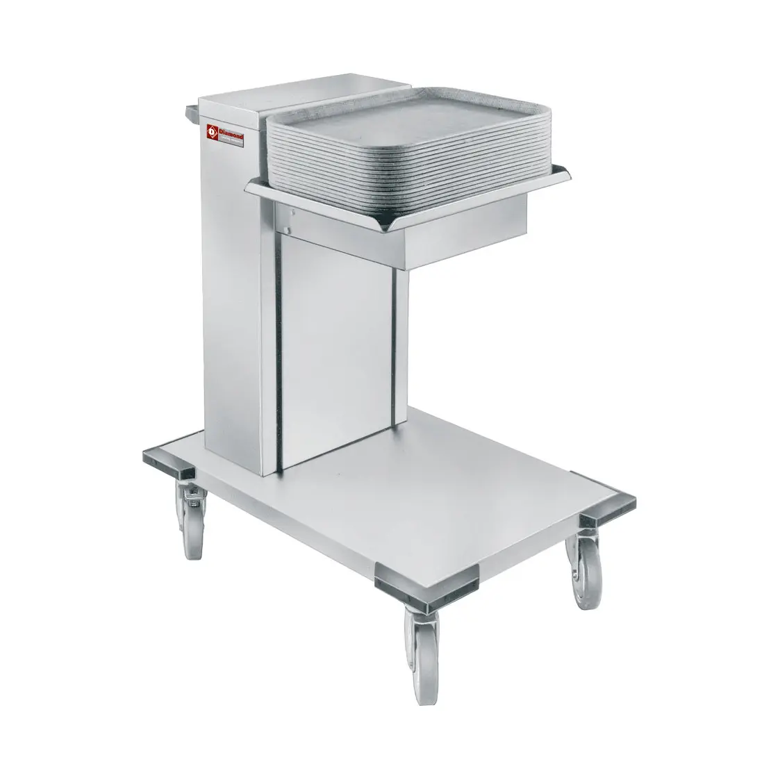 Chariot neutre à ressorts pour plateaux  	