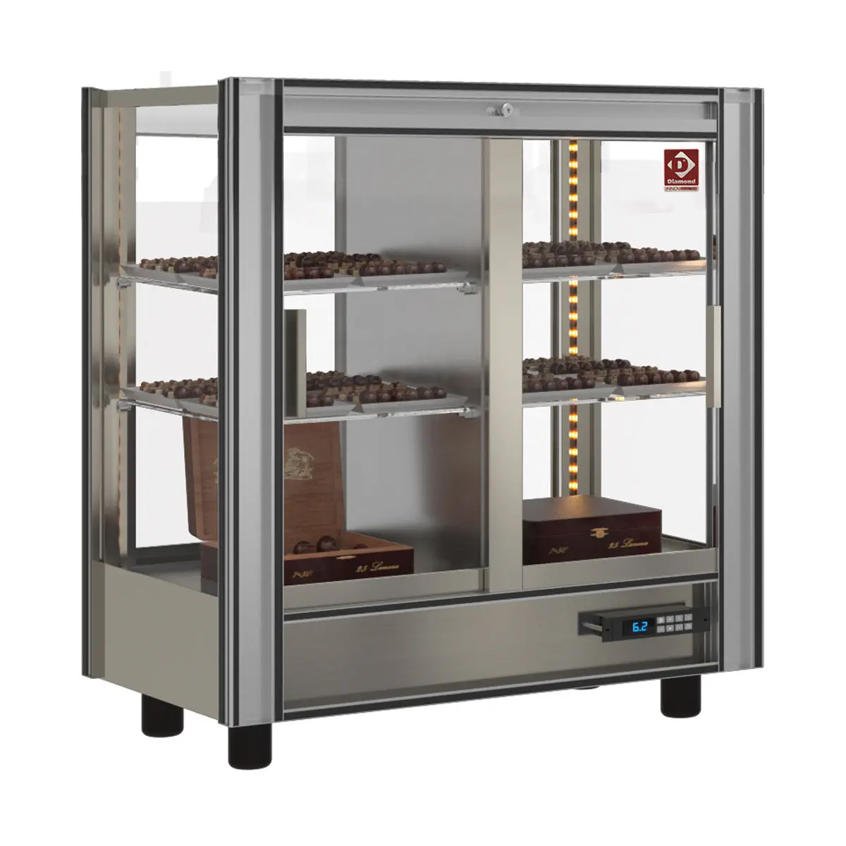 Vitrine réfrigérée chocolat Lt. 216 - Traversant - Modulable