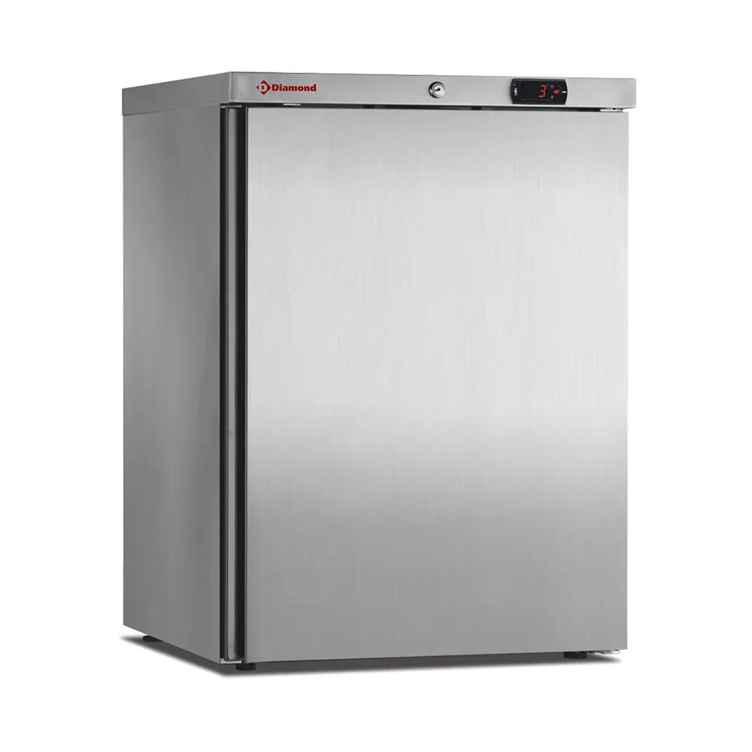 Frigo ventilé, 150 litres. acier inox