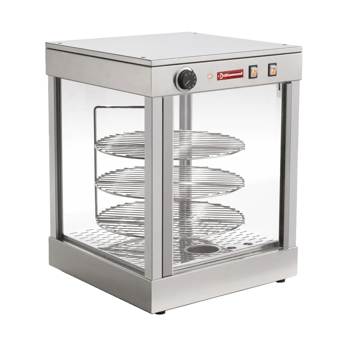 Vitrine chauffante rotative D.380 mm