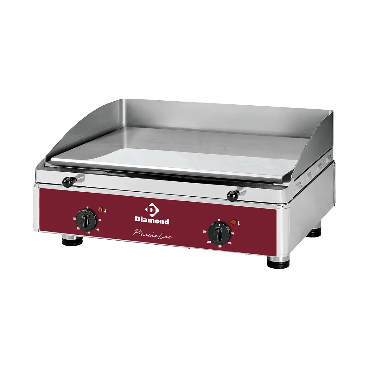 Plaque de cuisson lisse, chromée, électrique