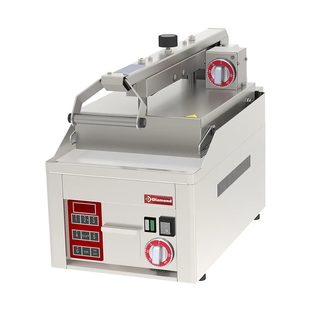 Grill Clam lisse, chromée, 2x 230/1V