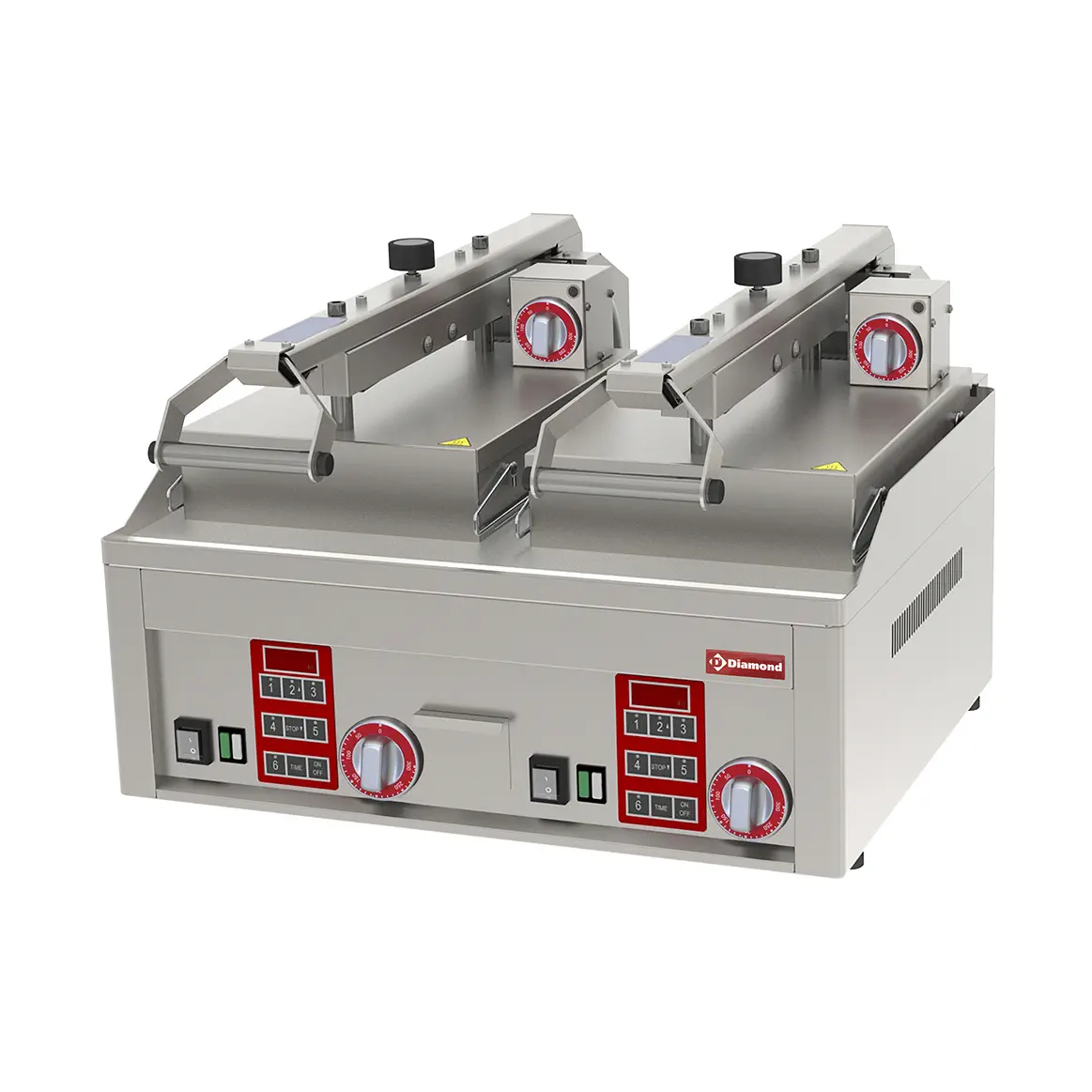 Grill Clam lisse, chromé, 4x 230/1V