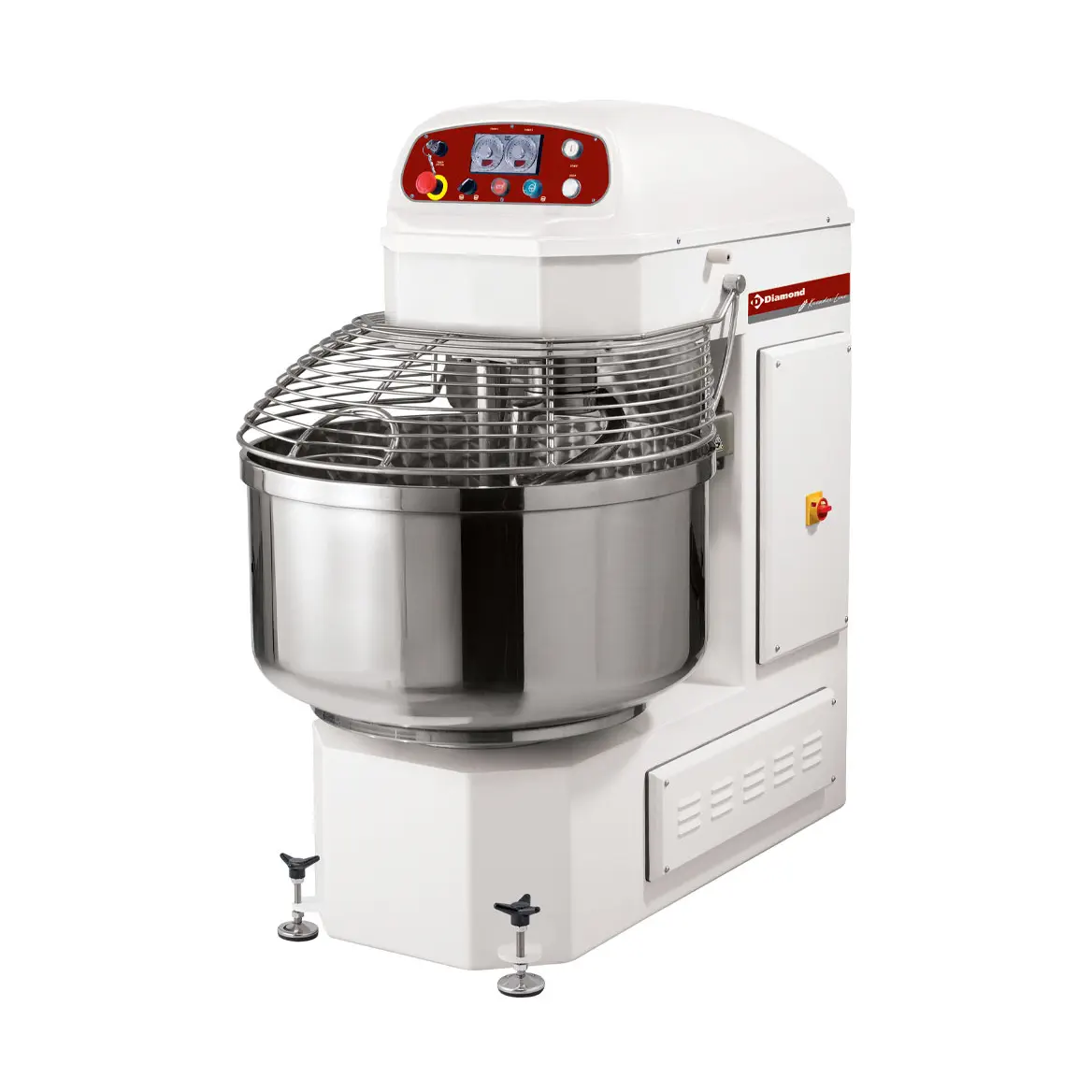 Pétrin à spirale automatique, 2 vitesses, 2 timers, 2 moteurs, 250 Kg