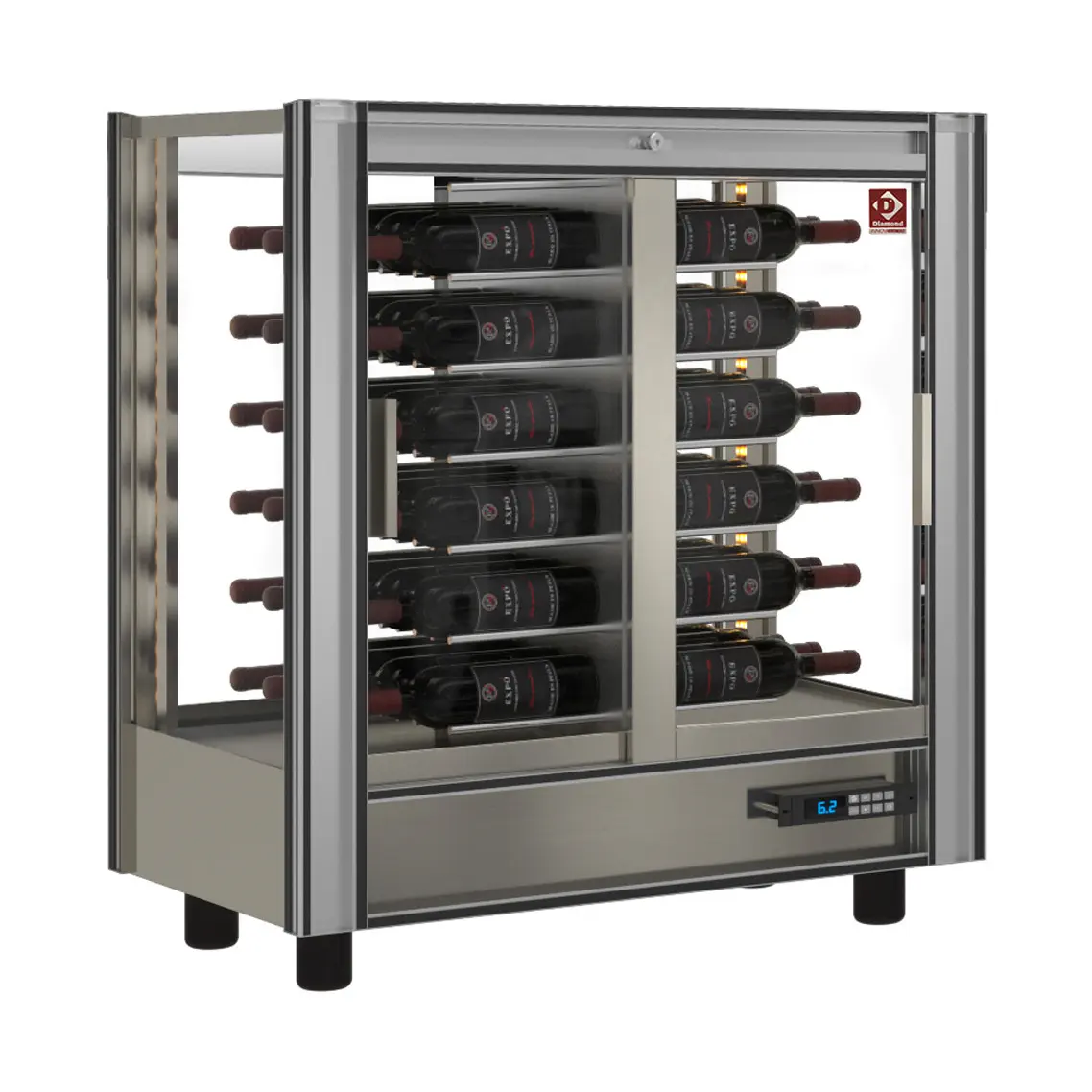 Vitrine réfrigérée à  vins Lt. 216 - Traversante - Modulable
