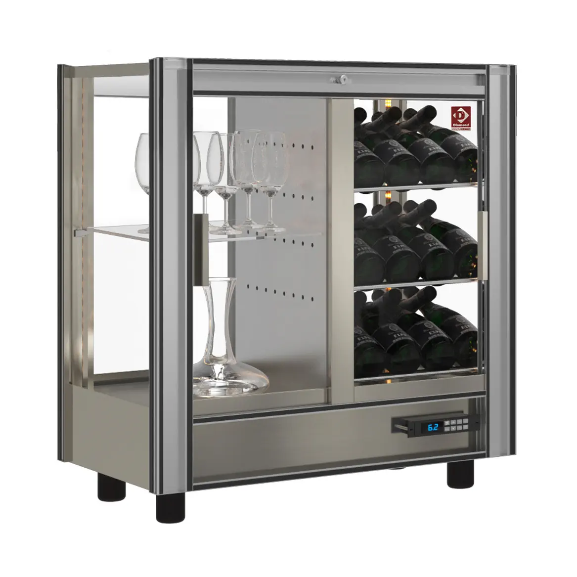 Vitrine réfrigérée à  vins Lt. 216 - Traversante - Modulable
