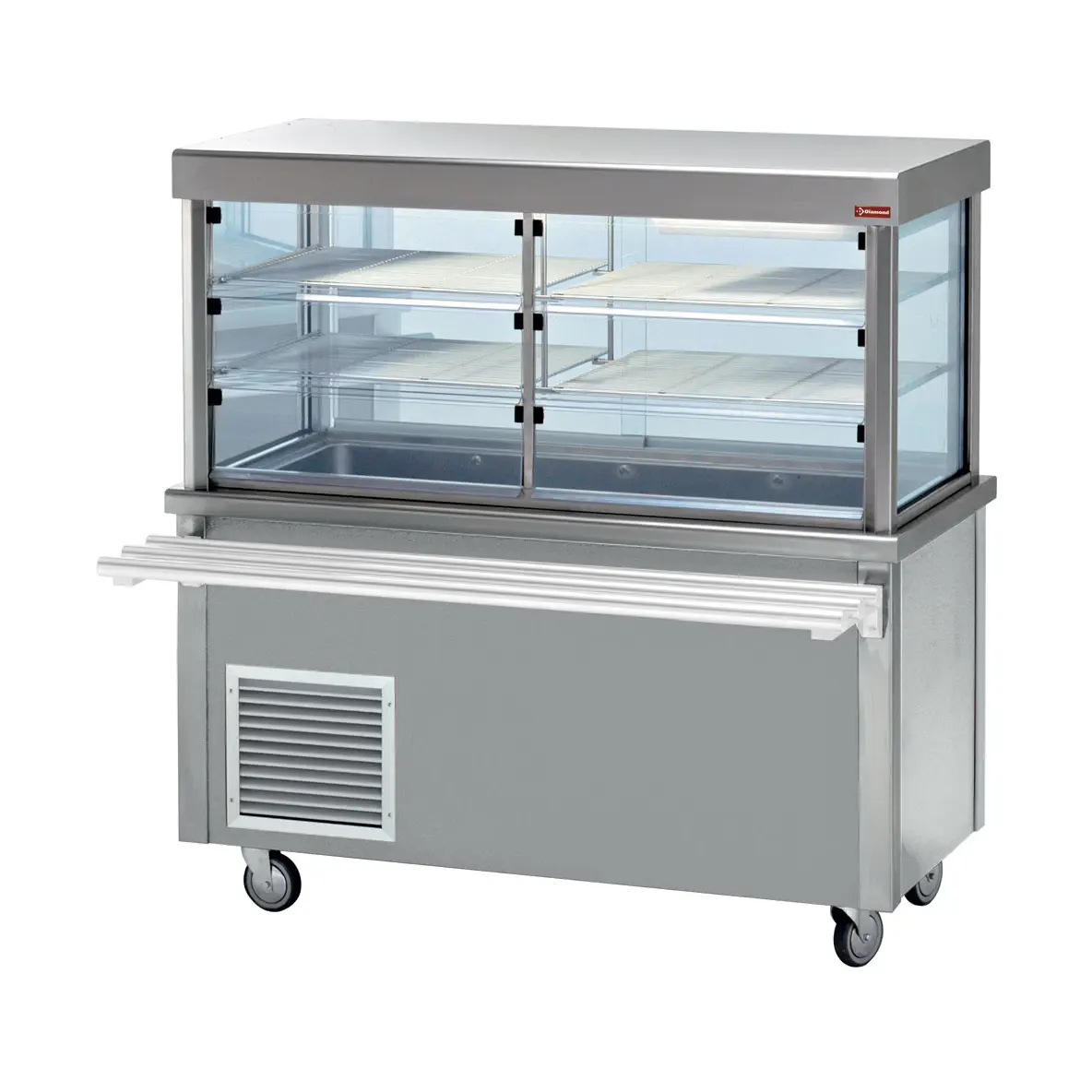 Elément vitrine et cuve réfrigérée sur armoire frigorifique