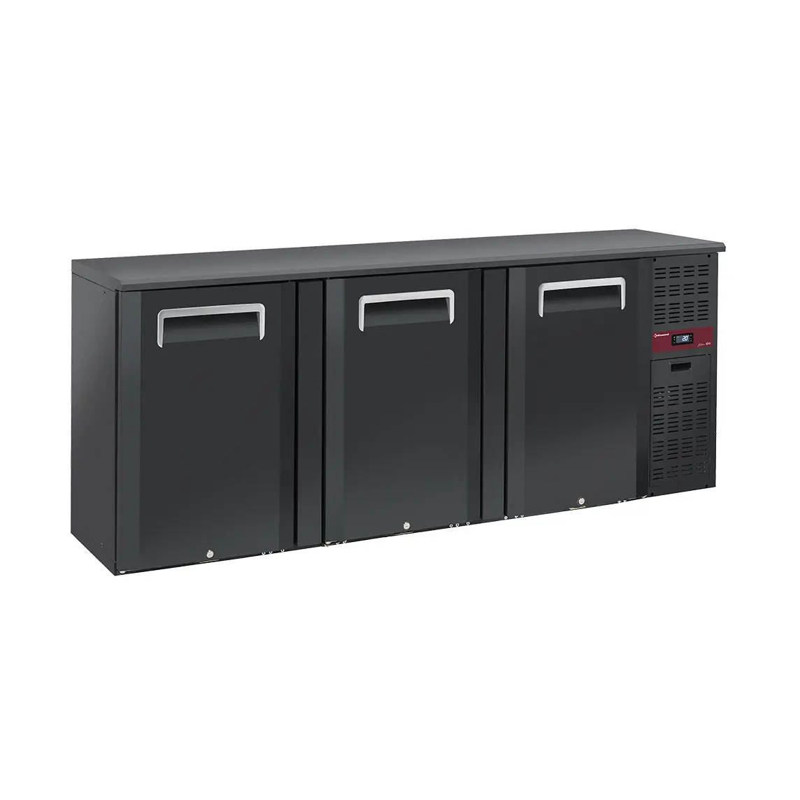 Arrière de bar 3 portes, 500 litres, pieds réglables 