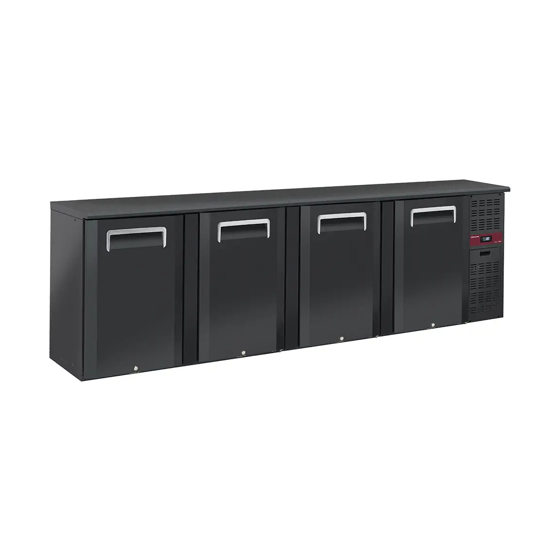 Arrière de bar 4 portes, 620 litres, pieds réglables 