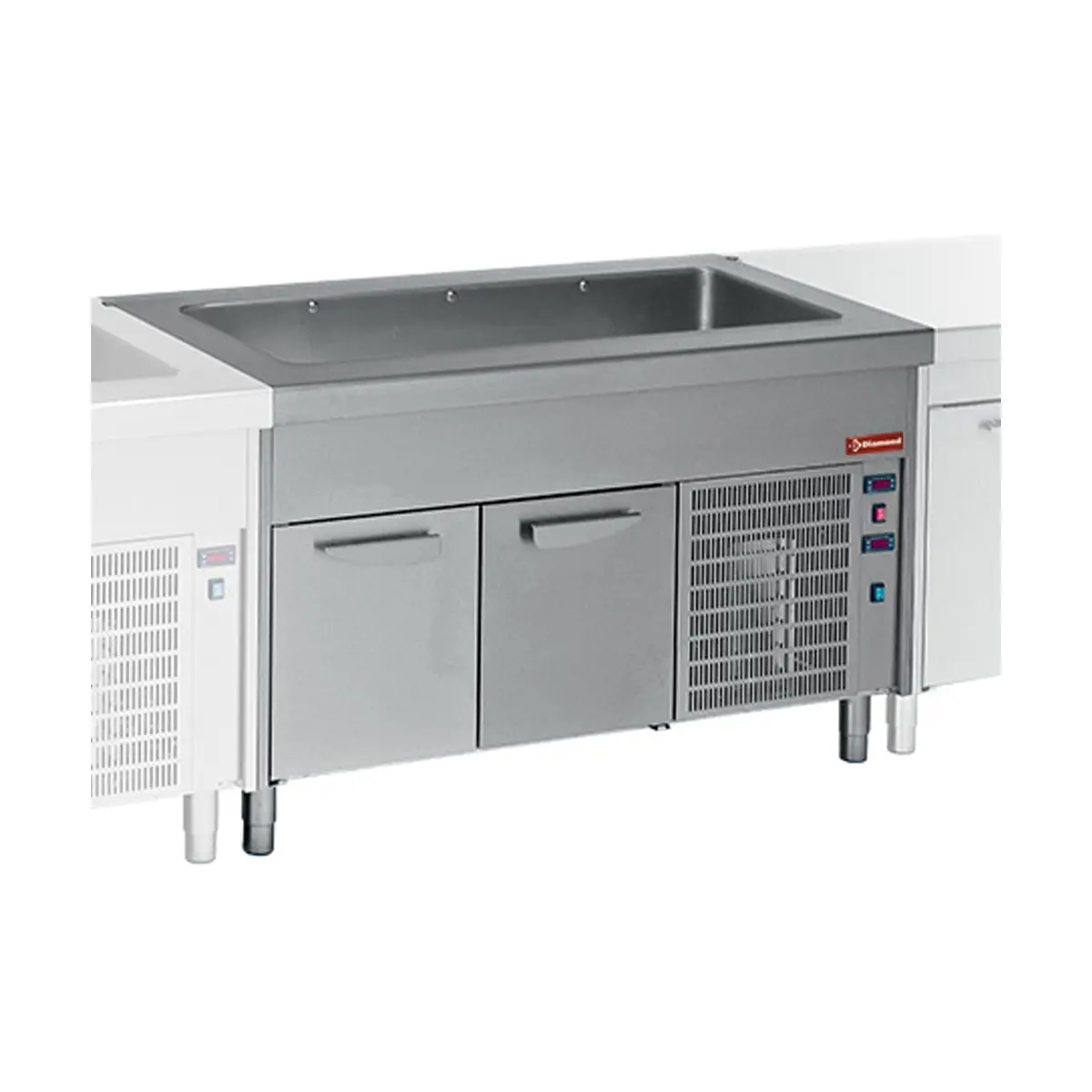 Elément cuve réfrigerée sur armoire réfrigerée 4x GN 1/1