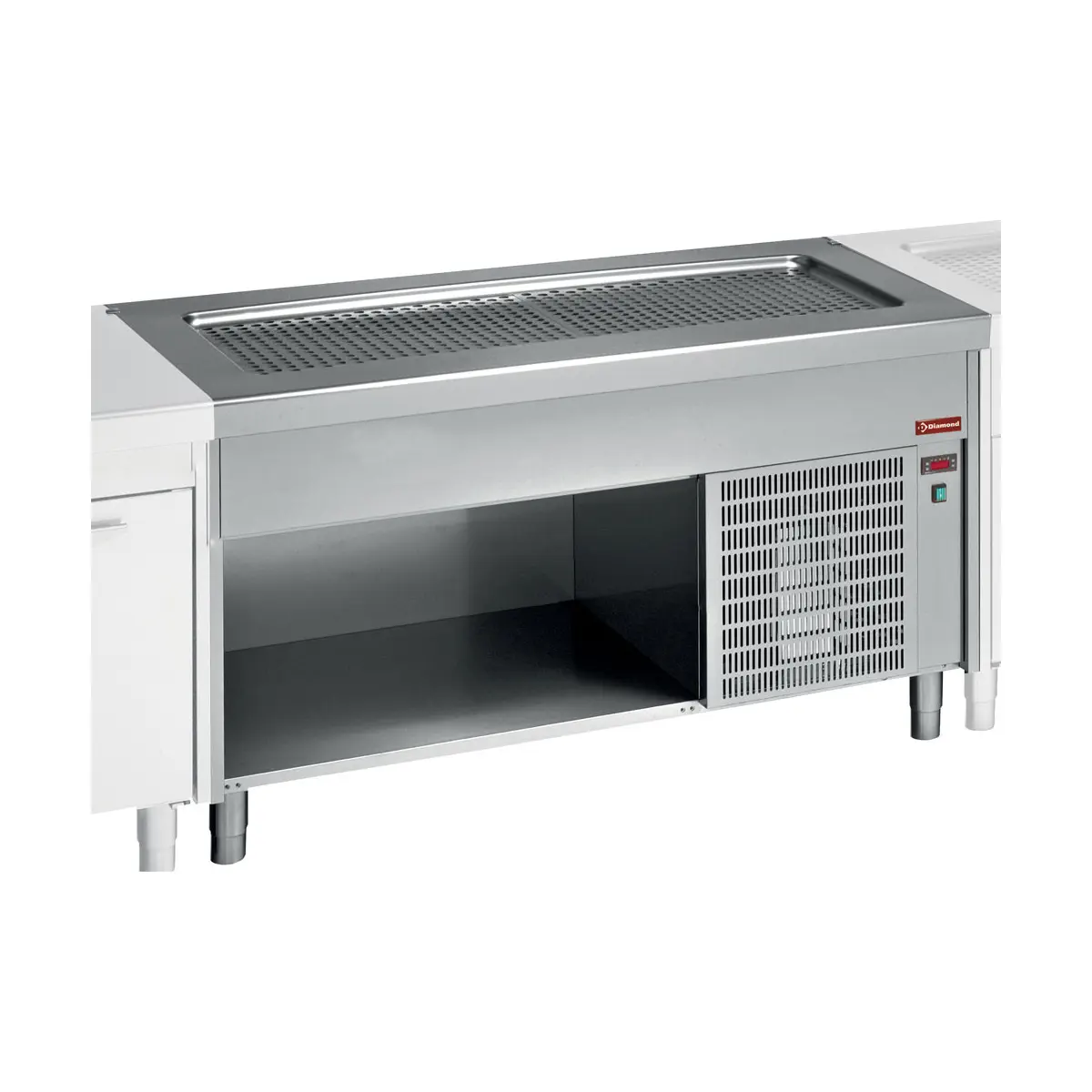 Elément top réfrigeré sur meuble ouvert 4x GN1/1