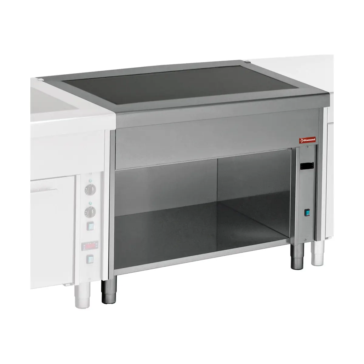 Elément vitro-céramique sur armoire 4x GN 1/1